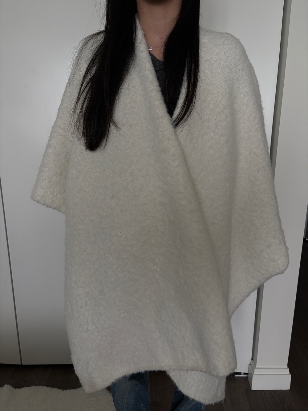 Cozy White Women's Wrap Sweater